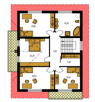 Floor plan of second floor - TREND 285